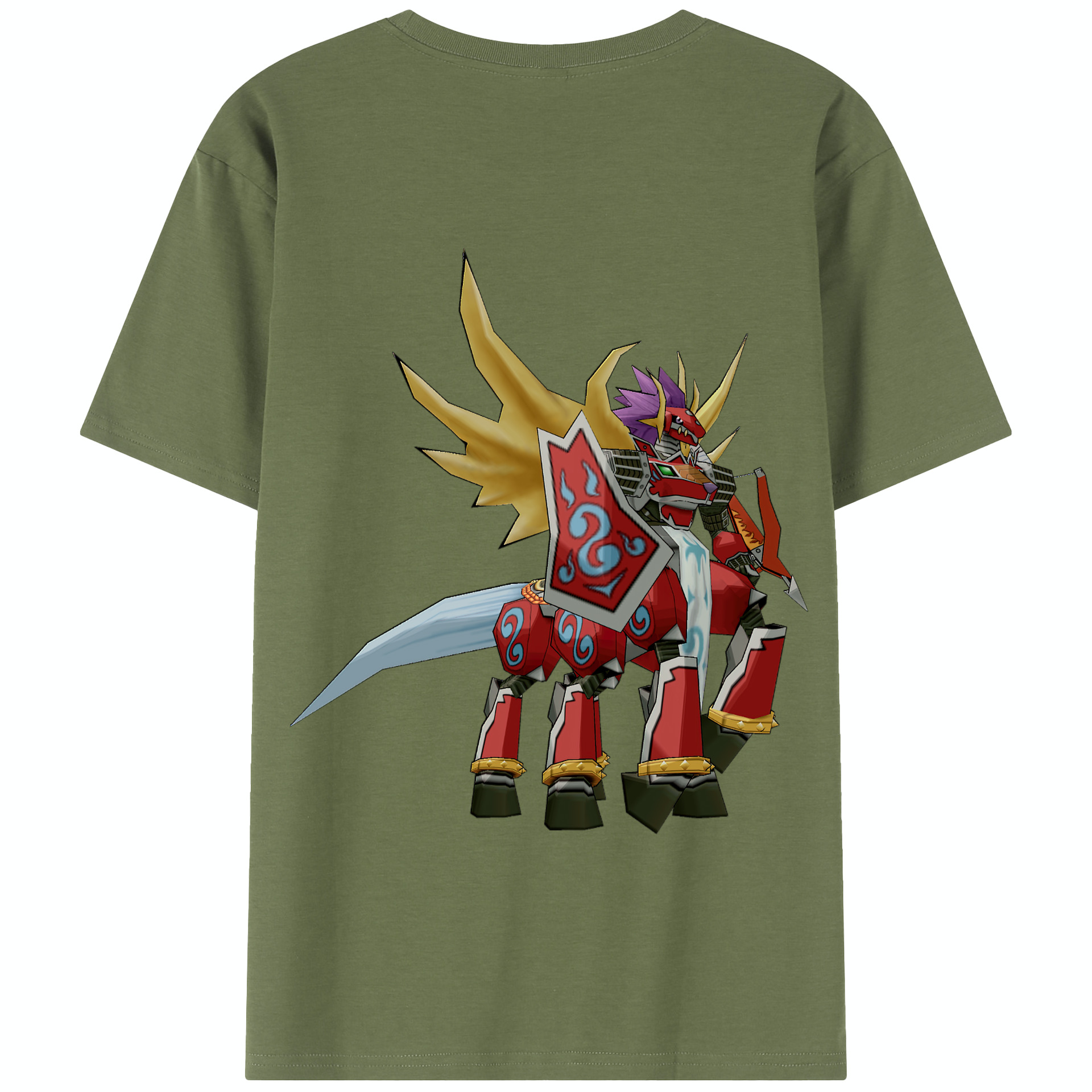 （画像用） Digimon デジタルモンスター/デジモン 綿100％半袖Tシャツ（背面プリント）